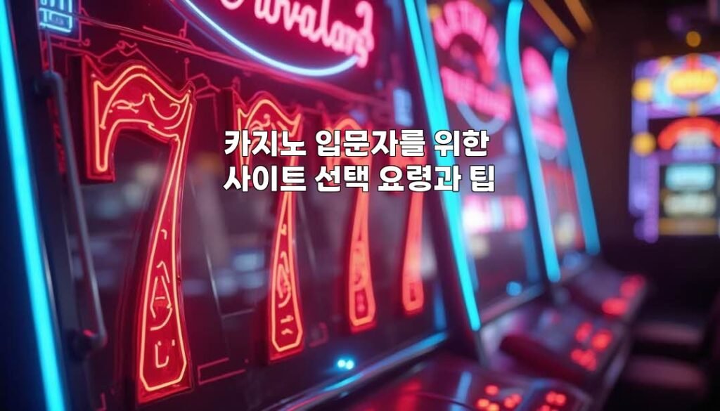 카지노 입문자를 위한 사이트 선택 요령과 팁