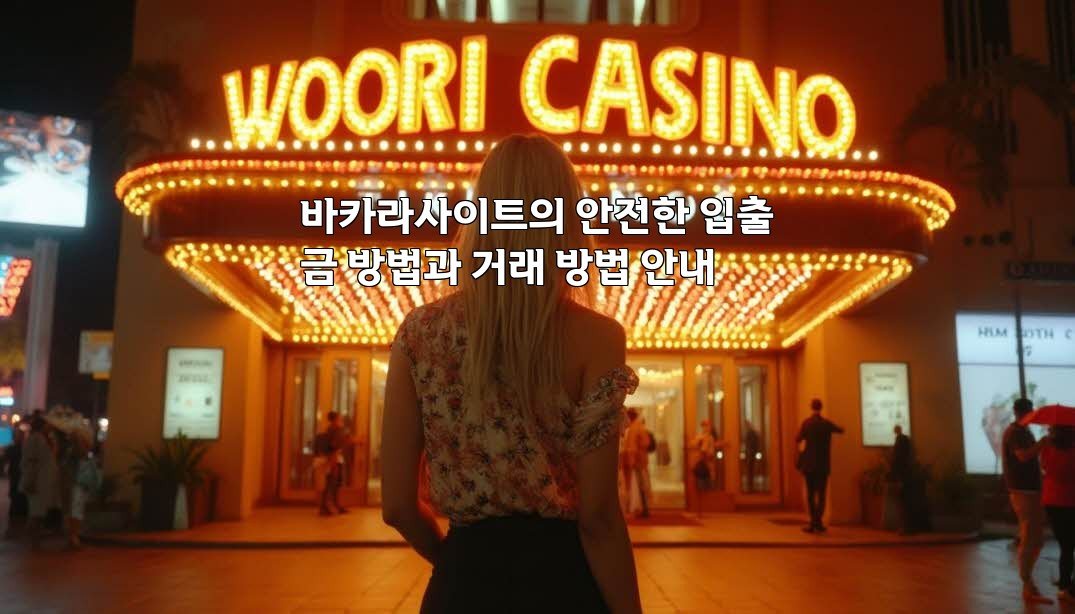 바카라사이트의 안전한 입출금 방법과 거래 방법 안내
