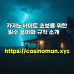 카지노사이트 초보를 위한 필수 용어와 규칙 소개